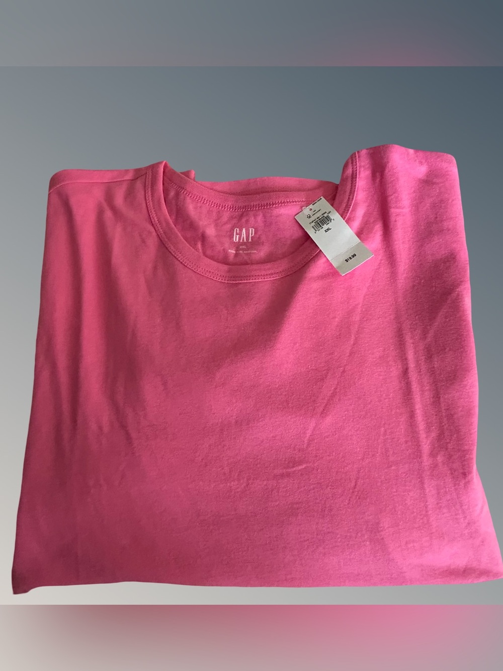 NWT! THE GAP SHOCKING PINK SHORT SLEEVE CREWNECK IN PLUS SIZE XXL-WOMAN’S